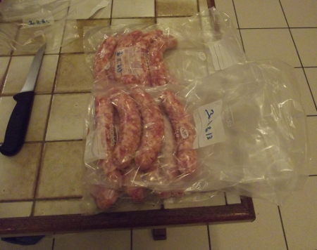 La mise en sac congélation.